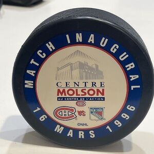 Hockey pack from the inaugural match at Molson Center
